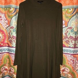 Olive, crew neck dress